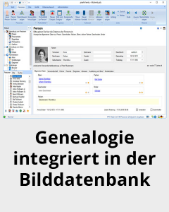 Genealogie integriert in der Bilddatenbank